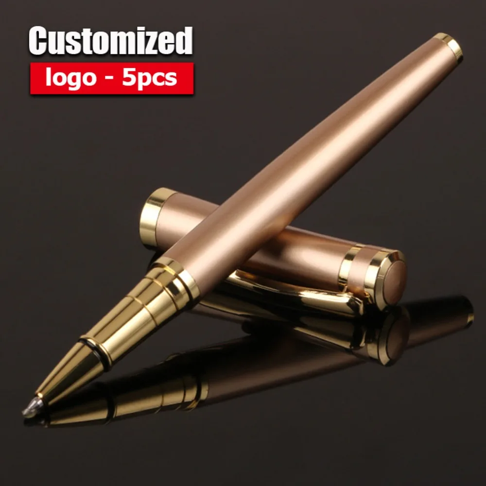 

5/10/20/30/40pcs Luxury Metal Ballpoint Pens Wholesale Customized Logo High Quality Gold Signature Pen Business Gift Ball Pens