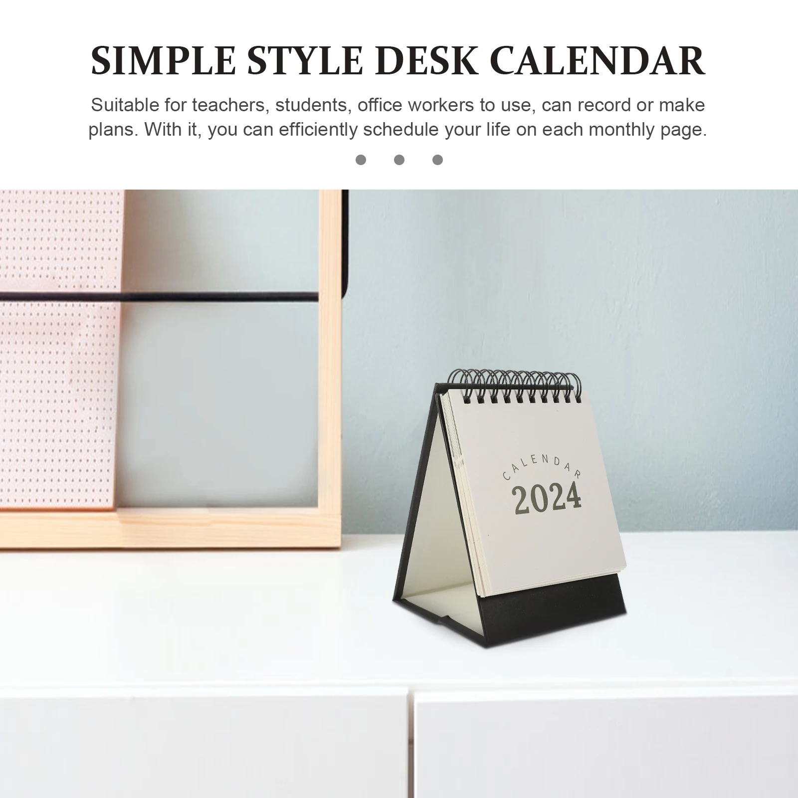 

Минималистичный настольный 2024, простой стоящий ежемесячный планировщик для офиса, домашнего декора, флип-настольный календарь, блокнот с бытовым расписанием