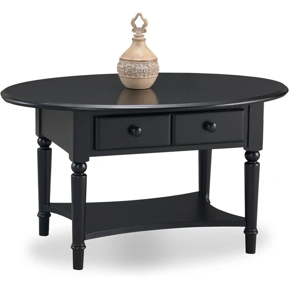 Tavolino da caffè in legno nero cigno con ripiano, tavolino ovale, tavolini centrali, sedie da soggiorno, mobili da pranzo