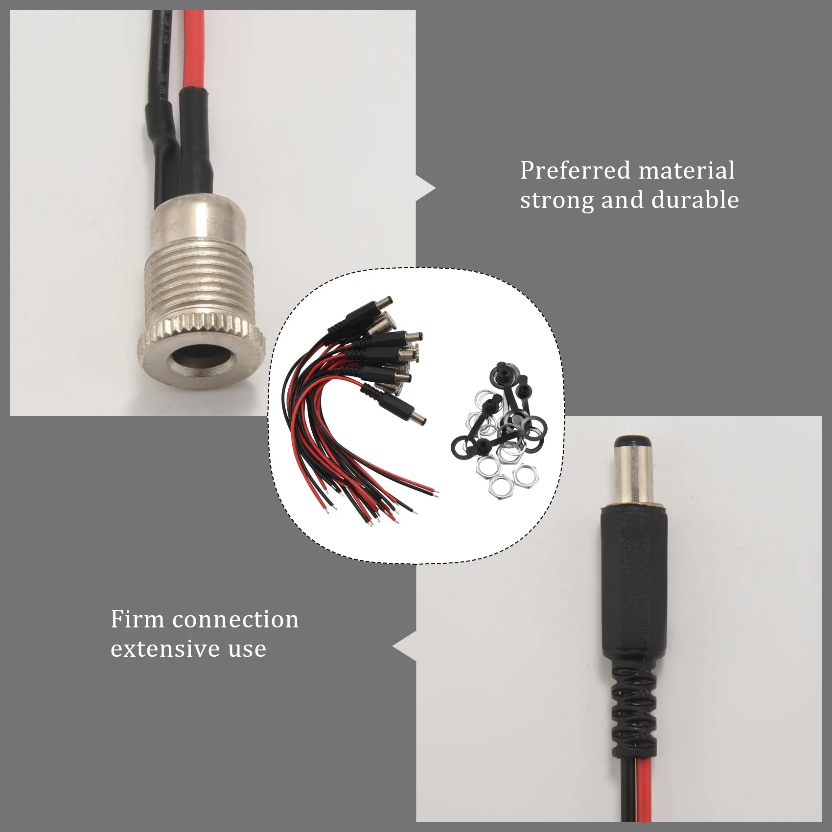 [t28c]-6-pecas-conectores-de-alimentacao-dc-55-x-21mm-com-soquete-femea-rosqueado-e-cabo-e-plugue-macho-com-fio