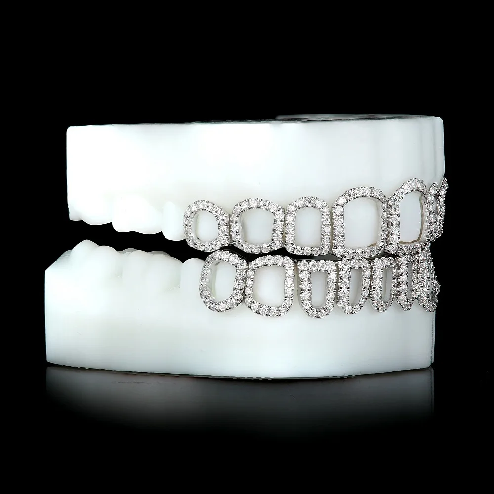 Window Moissanite Inlaid Braces European And American Cross-border Hot-selling Grill GRILLZ Hip-hop Braces Bee