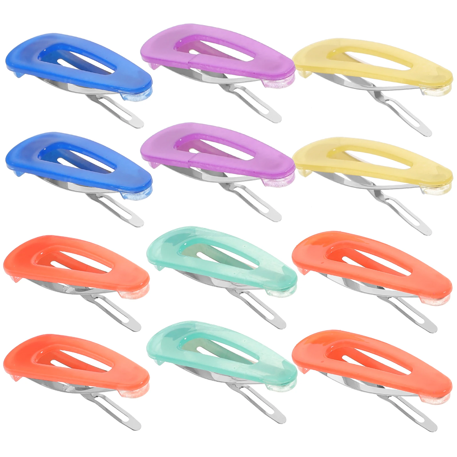 

12pcs Hollow Water Drop Hair Clips Adorable Colorful Accessories for Kids Girls Toddler Barrettes Hairstyle Party Birthday