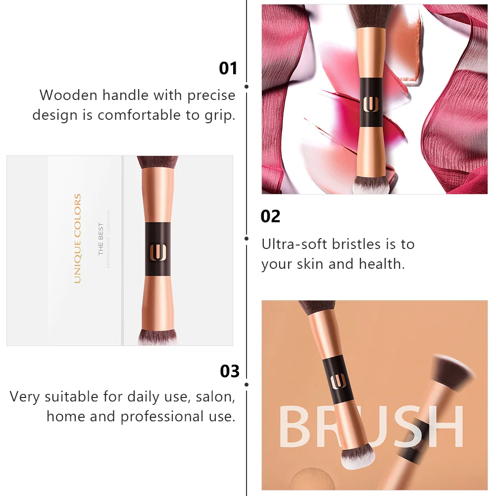 Makeupbrushes Double-ended Blush Women Prop Translucent Beauty Supply Creative Golden Liquid Foundation Travel