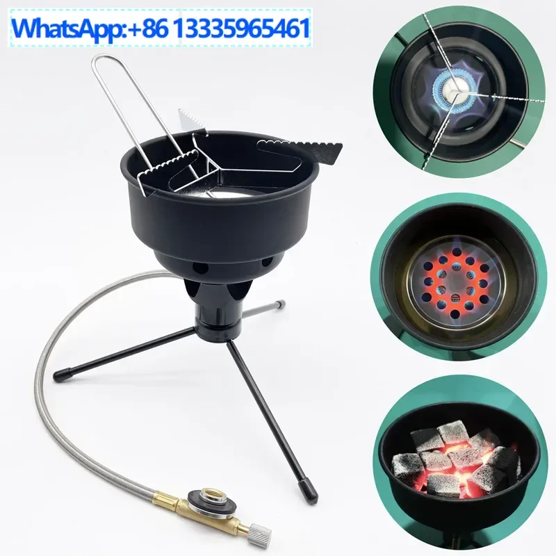 

Наружная разделенная газовая угольная точка, кокосовый уголь, газовая плита для кемпинга, отопление, портативный кальян, карбоновая плита