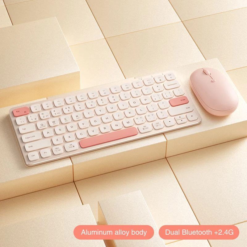 Tastiera Bluetooth wireless BOW, set tastiera e mouse wireless Bluetooth dual mode, adatto per laptop tablet Apple