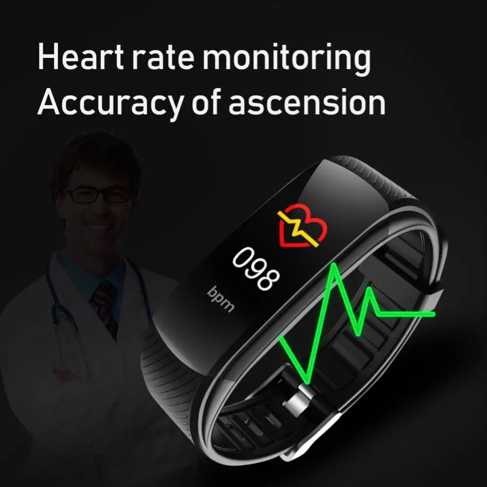 C5s relógios inteligentes monitor de pressão arterial das mulheres dos homens à prova dip67 água ip67 monitor de freqüência cardíaca banda inteligente relógio de fitness rastreador pulseira