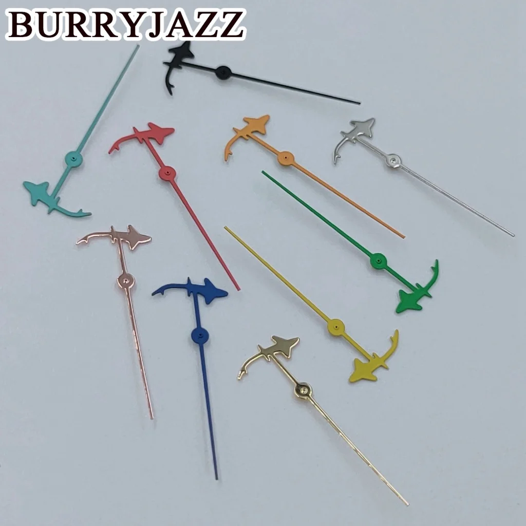 BURRYJAZZ NH35 NH36 NH38 7S26 7S36 4R35 4R36 นาฬิกามือสองสีดํา Rose Gold สีฟ้าสีเขียวสีแดงสีส้มมือสองมือ