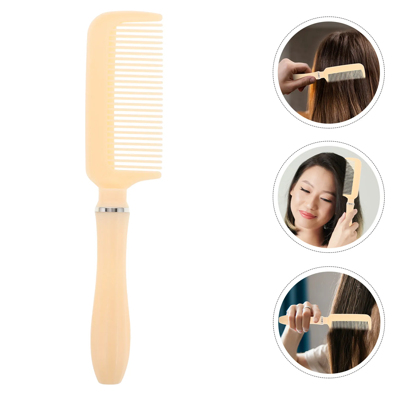 

4pcs Puff Volume Cushion Curl Comb Long Handle Detangling Brush For Curly Hair Wide Tooth Flat Paddle Hairbrush Fine Tooth Combs