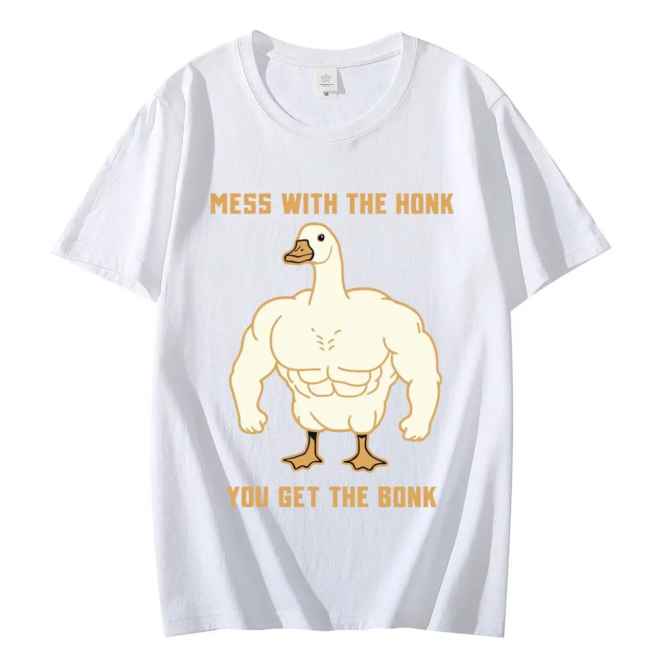 Mess with The Honk You Get The Bonk Funny Goose Graphic T Shirts Fashion Casual Short Sleeve T-shirt Unisex 100% Cotton T-shirts