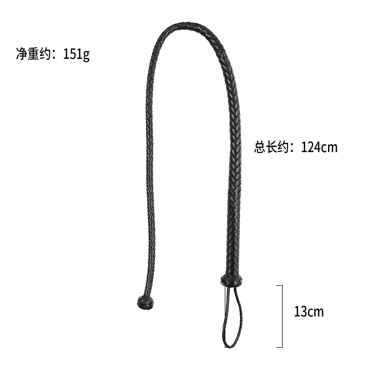 124CM PU Leather  Horse Riding with Wrist Strap HorseWhip