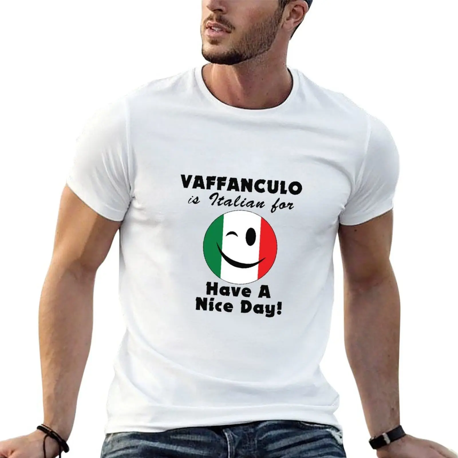 

Vaffanculo is Italian For Have A Nice Day. Wink T-Shirt funny t shirts cotton t shirt for man 100 percent cotton T-Shirt