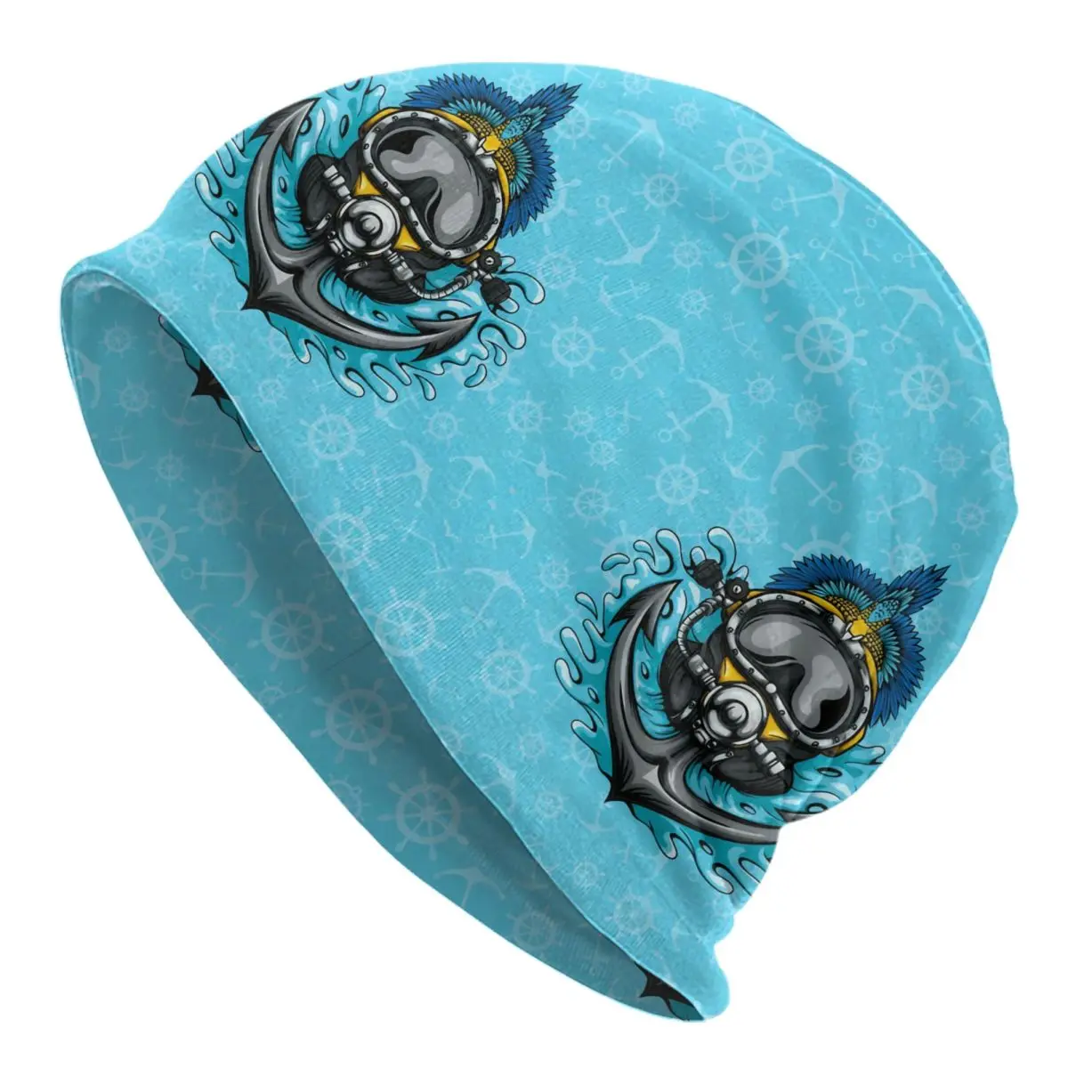 Custom Scuba Dive Flag Follows Dive Safety Rules Beanie Cap Winter Warm Bonnet Femme Knitted Hats Cool Skullies Beanies Caps