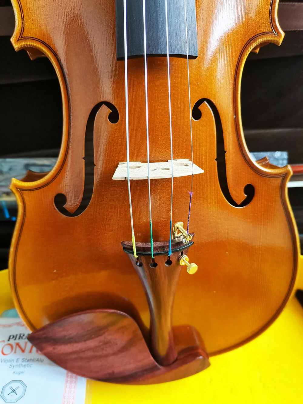 100% Handmade Violin strong tone ！Italian retro Oil Varnish Violin 4/4 Professional Golden violino