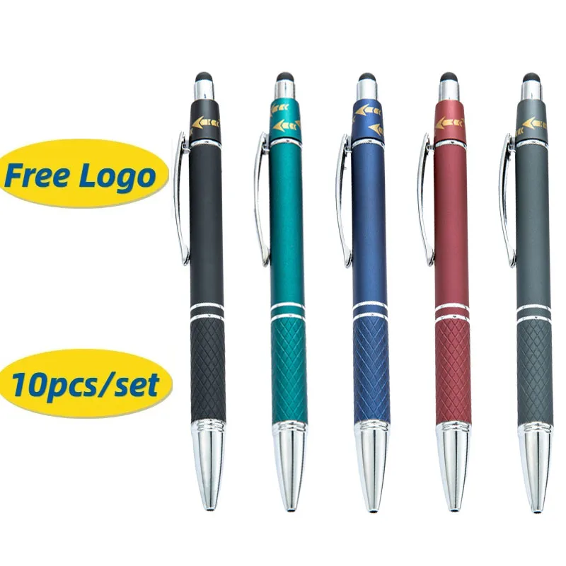 

10pcs LOGO Press The Touch Screen Ballpoint Pen, Students Write Custom LOGO Promotional Gifts Advertising Ballpoint Pen.