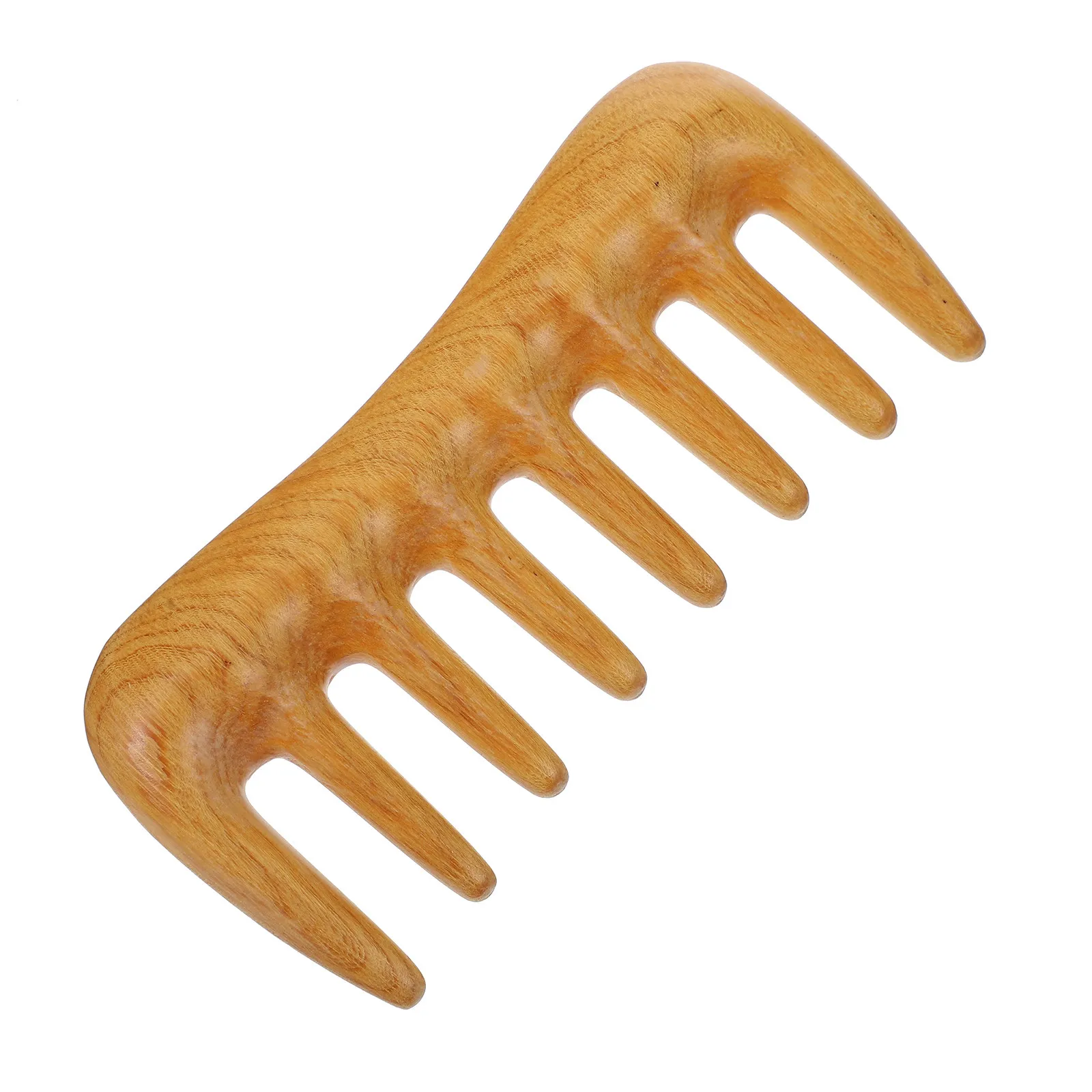 Ergonomic Wooden Massage Comb Wide Teeth Natural Wood Hairdressing Tool for Scalp Relaxation Hair Styling Salon Home Portable