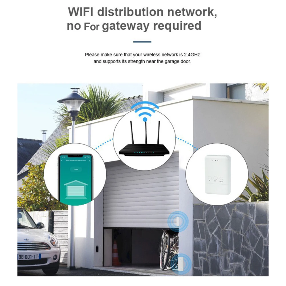 Tuya = WIFI مفتاح باب المرآب الذكي المتداول هاتف ذكي APP لاسلكي للتحكم عن بعد بوابة دوارة أوتوماتيكية يعمل 2025 جديد #2