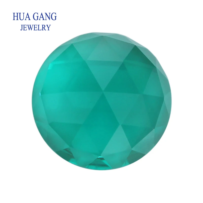 

8mm #117 Nano Stone Round Brilliant Cut Synthetic Gems Flat Bottom Checkerboard Cut Loose Nano Stone For Jewelry