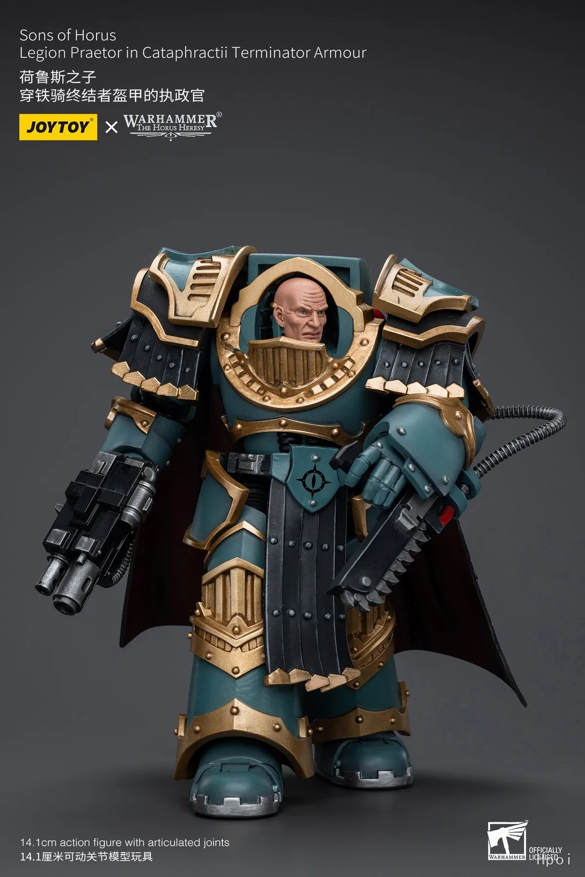 

In Stock JOYTOY Warhammer 40K Sons Of Horus Legion Praetor In Cataphractii Terminator Armor 1/18 Action Figure Model Collection