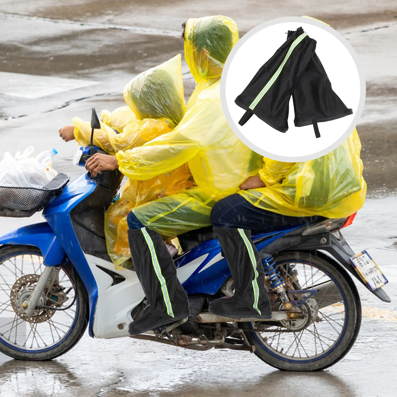 

1Pair High Tube Overshoes Waterproof Shoes Cover Anti-Slip Outdoor Protective Cycling Accessory Cycling Shoe Covers