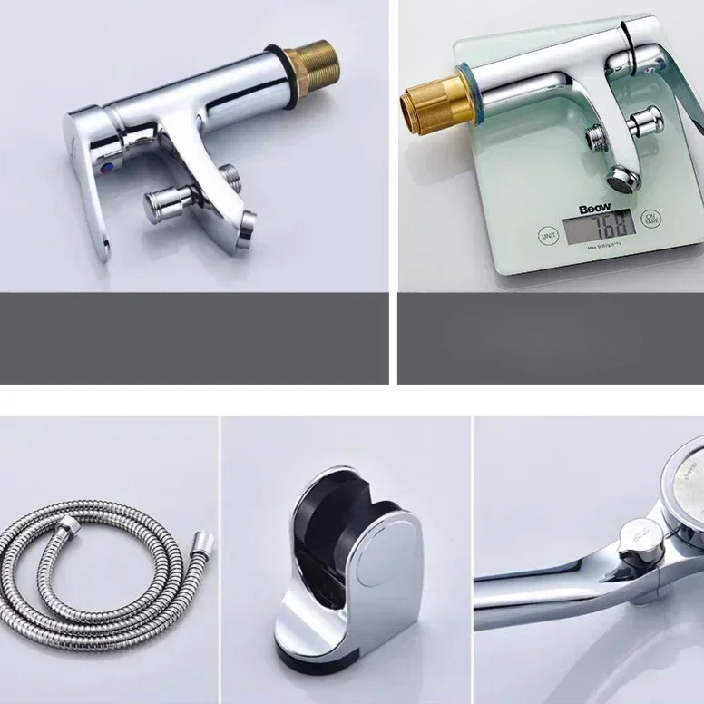 Single Hole Faucet Bathroom Wash Basin Sink Faucets Shower head Multifunctional Hot and Cold Water Mixing Tap