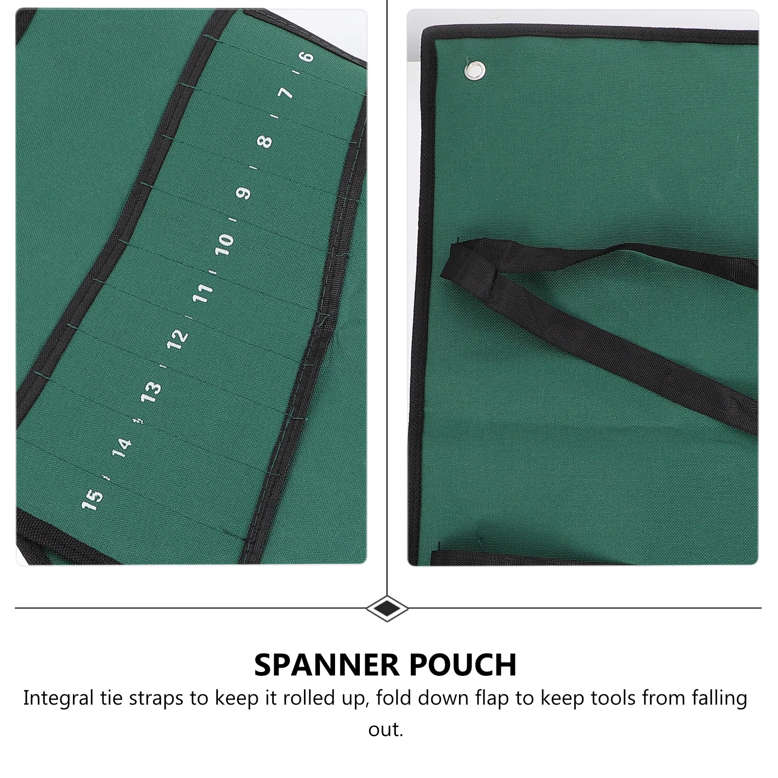 Wrench Storage Bag Canvas Roll Up Tool Organizer Pouch for General Hand Tools Compact Lightweight Spanner Holder Case