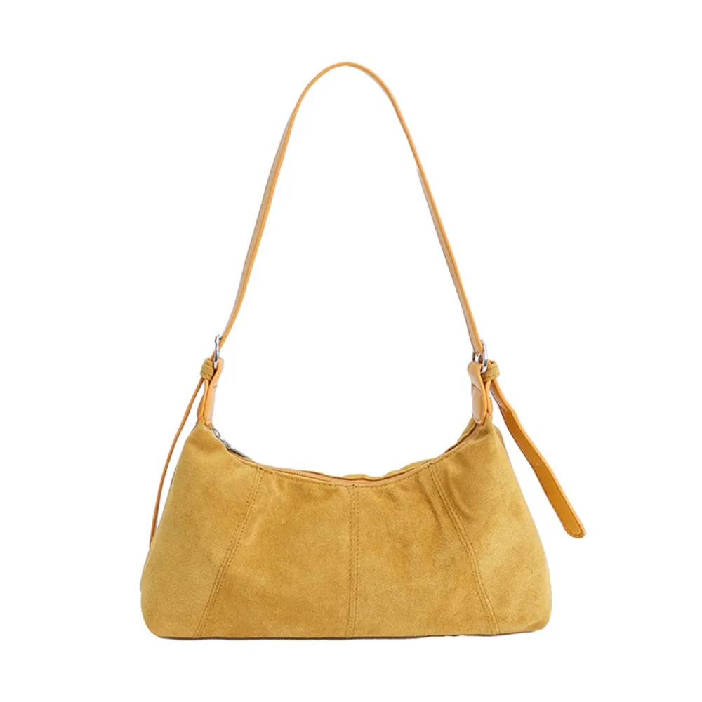 

Shoulder Bag Suede Pillow Handbag Large Capacity Candy Color Slouchy Hobo Bags Handbag Korean Style Solid Color Tote Bag Girls