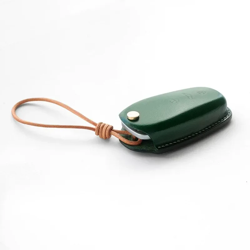 for Audi A8 A6L Q7 Leather Handmade Customized Key Set Simple and High-end