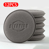 12pcs Car Round Waxing Polish Sponges High Density Foam Applicator Pads Polishing Sponges for Car Detailing Tools