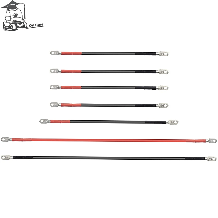 

Golf Cart Battery Cables Wiring Kit for EZGO TXT 1994 & UP with 4 Gauge 7 PC AC/DC Wire Golf Cart Battery Cable Set 36 & 48 Volt