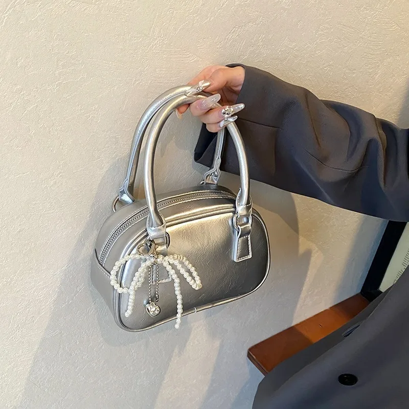 

Red Women's Handbag 2025 New Summer Crossbody Bag Soft PU Leather Casual Single Oulder Bag with Zipper Closure