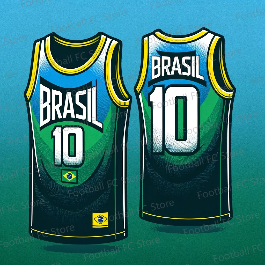 New Brazil Special Basketball Edition Vest Fans Kit Special Edition Jersey Training Uniform Basketball Jersey Kid Workout vest