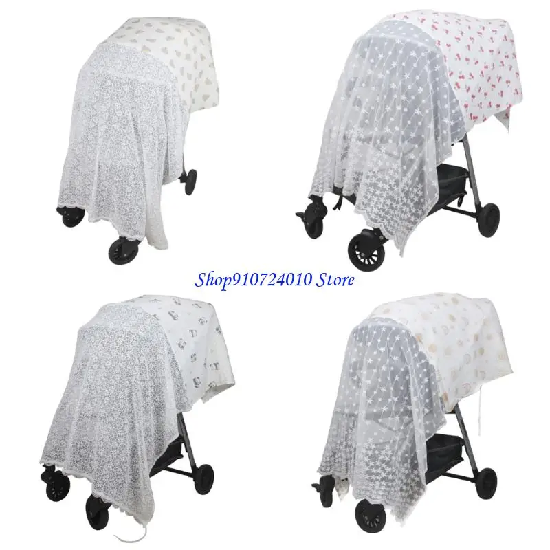 

77HD Breathable Mesh Baby Strollers Cover Sunshade Canopy Multipurpose Insect Guard