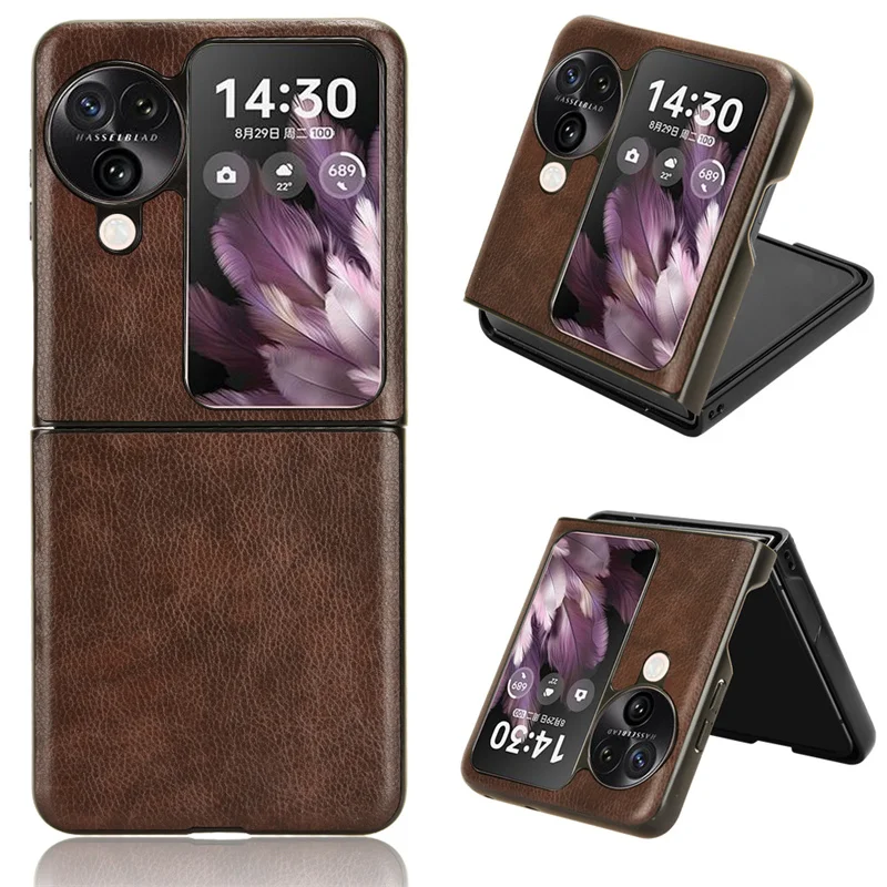 Für oppo find n3 flip case luxus litchi striae pu leder hard back cover case für oppo find n3 flip n3 flip phone case