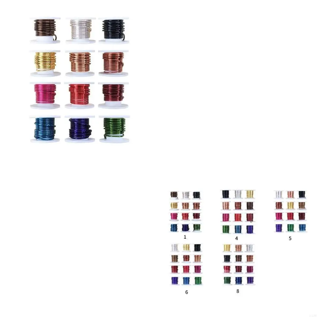 

Creative Brass Wire 12 Gauge Assorted Color for Artistics Crafting 12 Pieces