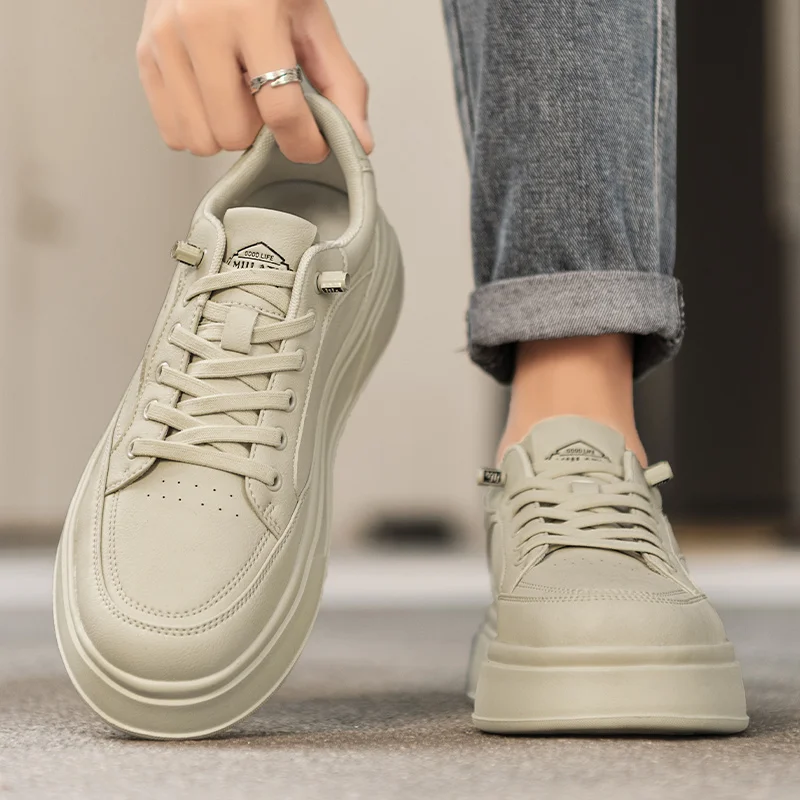 2025 Men's New Autumn White Sneakers - Breathable Casual Shoes, Couple Style, Trendy & Best Selling