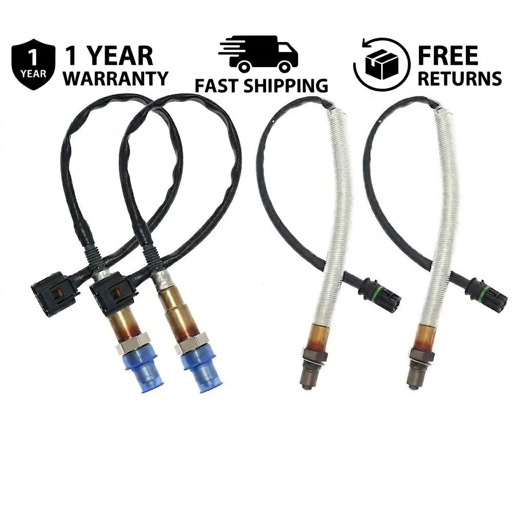 

4Pcs Upstream Downstream O2 Oxygen Sensor For BMW X5 X6 650i 750Li 4.4L 2008-2015 Air Fuel Ratio Lambda Kit