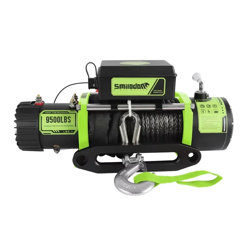 Manufacturer Custom 9500LBS Electric Winch 12V 24V 5.5HP With Wireless & Wired Remote Control for Off Road Auto Vehicle