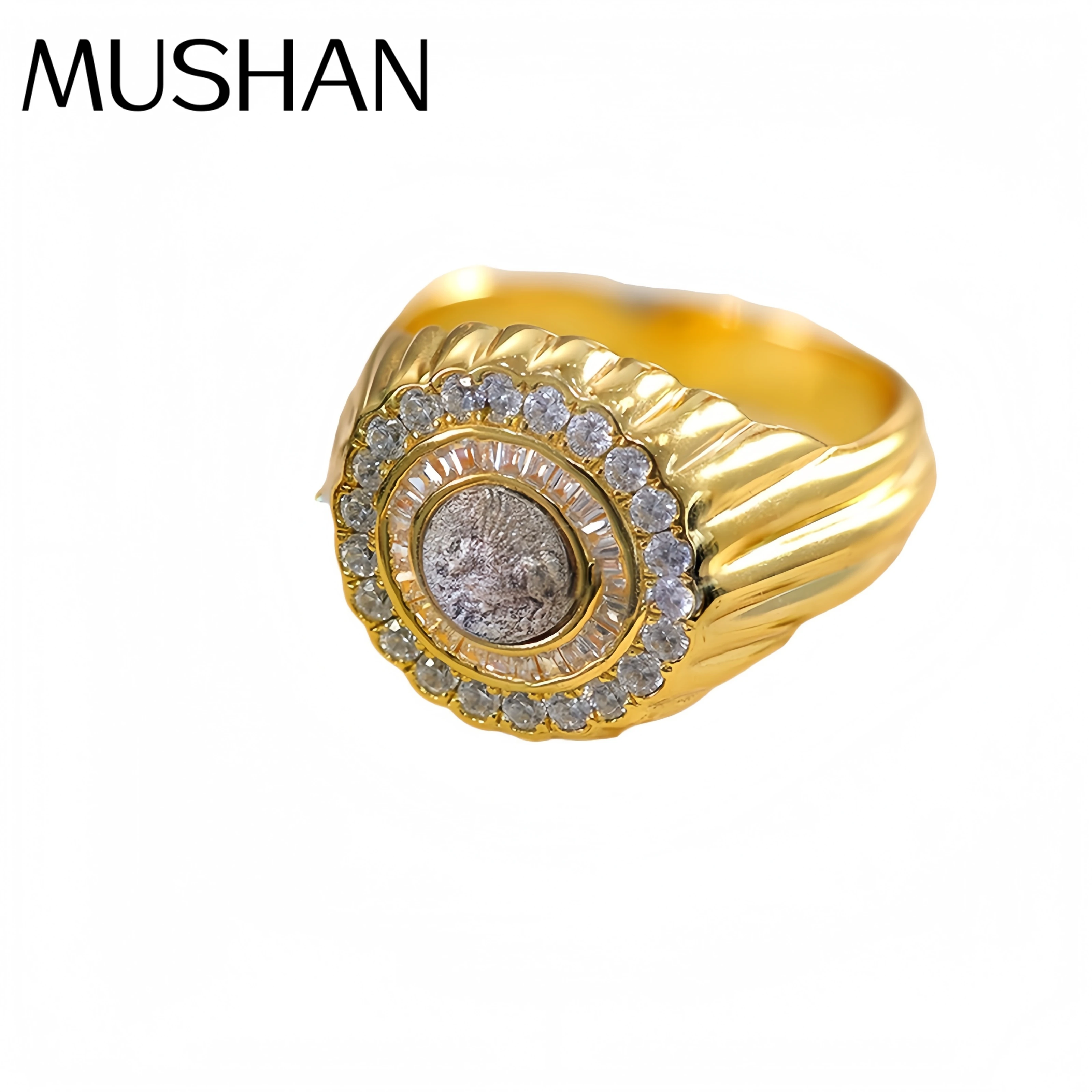 

Роскошное брендовое новое стильное кольцо Пегаса с древней монетой Mushan из комплекта с ювелирным кольцом из чистого серебра S925