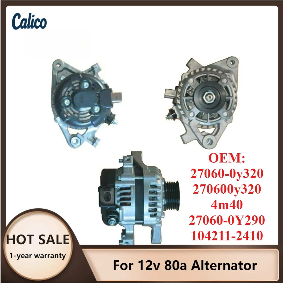 

Factory Direct Sales Are Suitable for 12v 80a Alternator 27060-0y320 270600y320 4m40 27060-0Y290 104211-2410