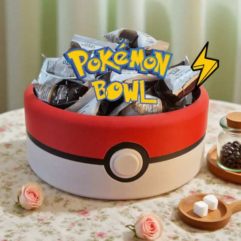 New Pokemon Poke Ball Snack Tray Desktop Storage Box Coffee Table Snack Remote Control Storage Box Decoration Gift Collectible - view 4