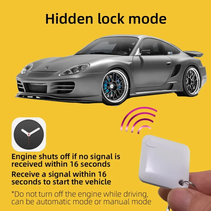 Car Immobilizer Anti-Theft Alarm System, M506 Wireless Engine Lock, Auto Anti-Robbery Device, Intelligent Circuit Cut Off Tool