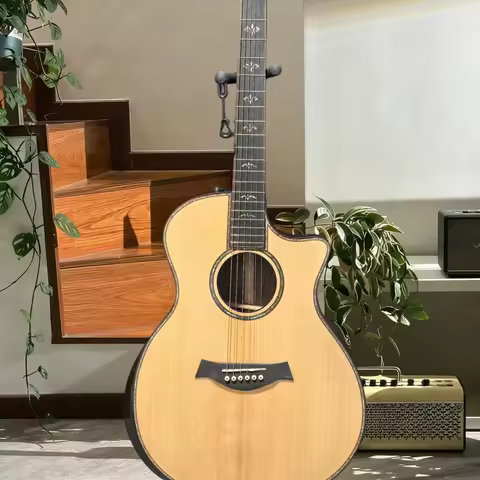 Acoustic Guitar 914 Series 6 String Fixed Bridge Rosewood Neck Picea Asperata Body Solid Top Country Music Free Shipping
