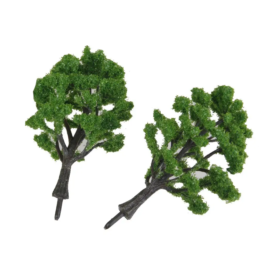 10pcs 1:100 0 Scale Model Trees Architecture Building Scenery Decoration