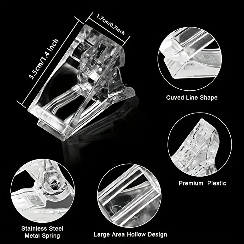 100 قطعة مسمار تلميح المهنية تمديد إصبع مجموعة الأشعة فوق البنفسجية هلام البولندية سريعة وهمية مسمار تلميح مانيكير أدوات مانيكير لتقوم بها بنفسك مجموعة أدوات