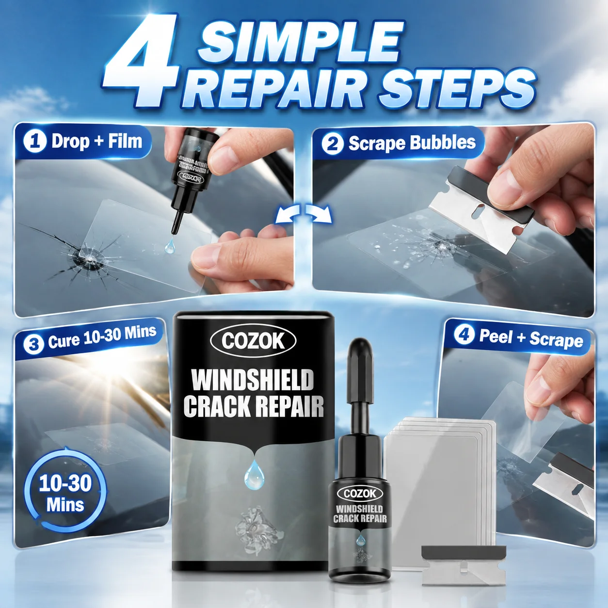 Windshield Repair Kit, UV Resi - Liquid Uv Glue Kit recension och pris