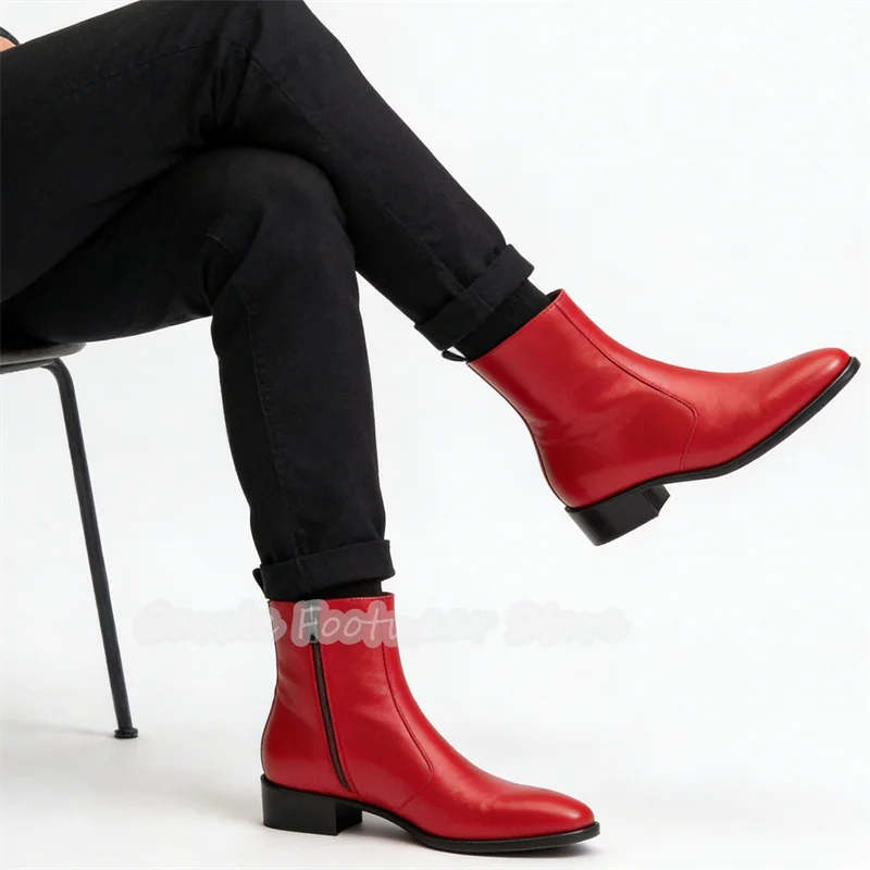 

Мужские ботинки челси ручной работы из натуральной воловьей кожи, высокие, на массивном каблуке, с острым носком, короткие, деловые, классические