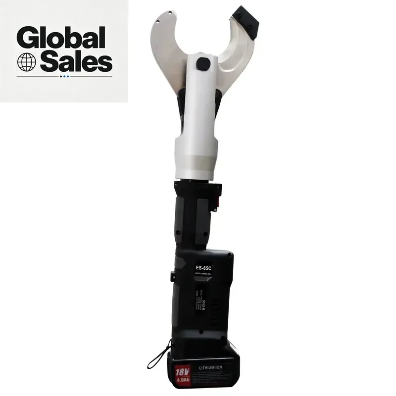 Designed for professional electricians and utility workers, this ES-65C cordless hydraulic cable cutter eliminates the