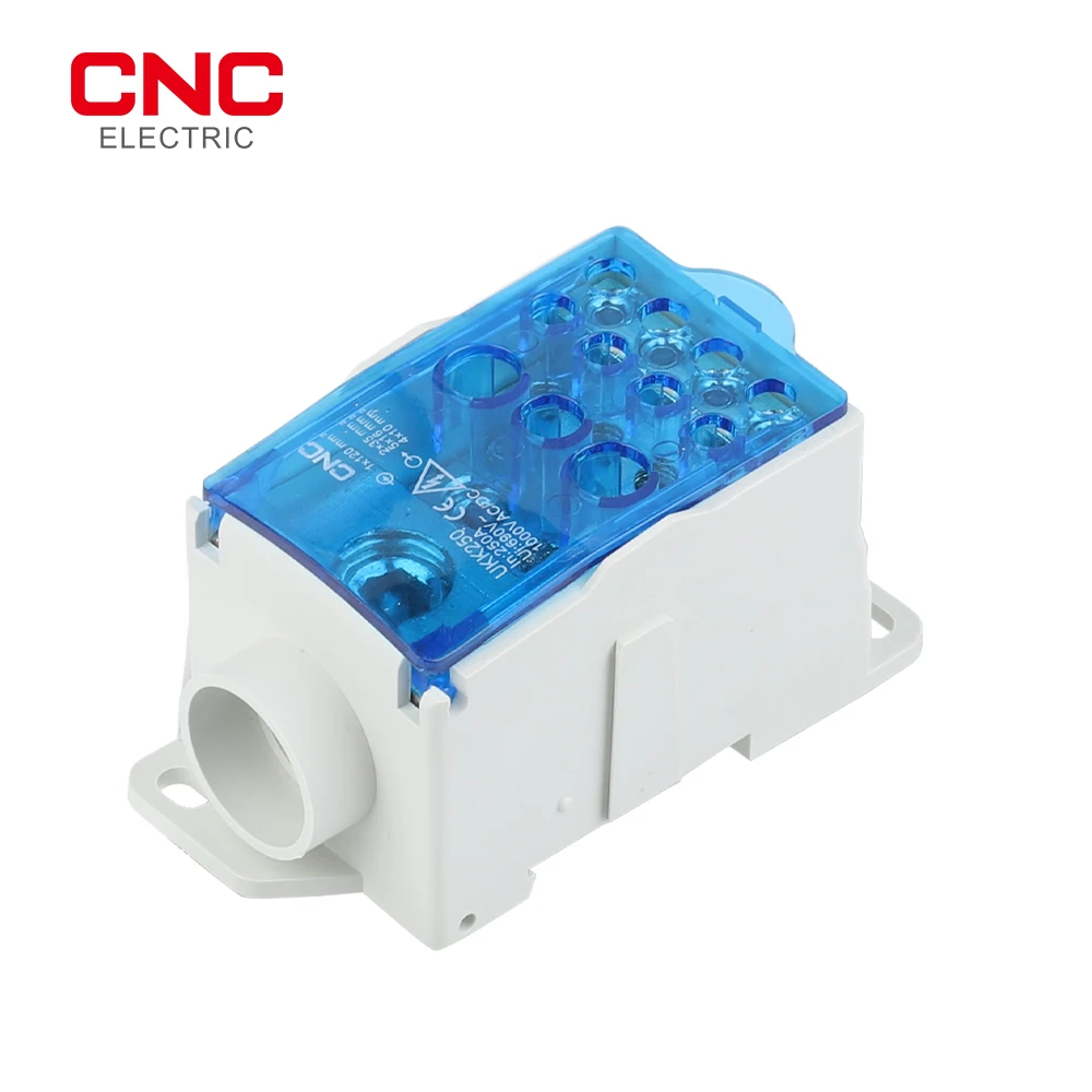 CNC UKK Series Unipolar Junction Box 1pcs One-in Multi-out Terminal Unipolar Standard Rail High Current