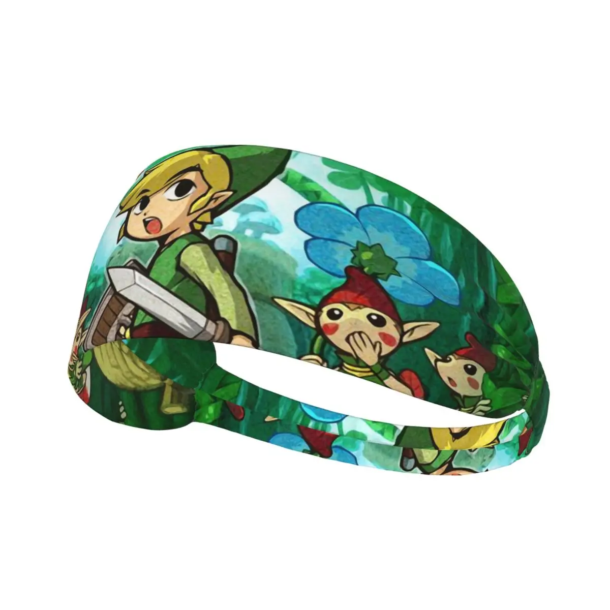 

Custom Cool The Legend Of Zelda Sports Sweatband for Yoga Adventure Video Game Quick Drying Headband Women Men