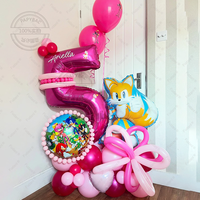 41pcs Ultimate Flash Sonic Birthday Balloons Set Sonic Helium Globos for Kids Boy Birthday Party Decoration Baby Shower Supplies
